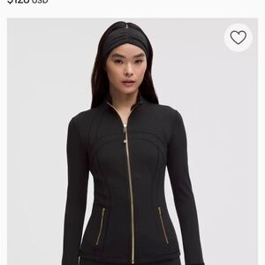 lululemon athletica Black Jacket with Gold Accents